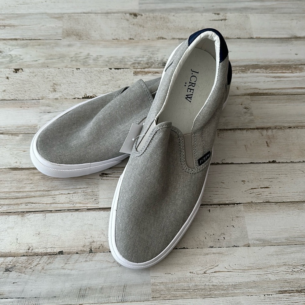 NWT J Crew Factory Men’s Slip On Boat Shoe Size 10
